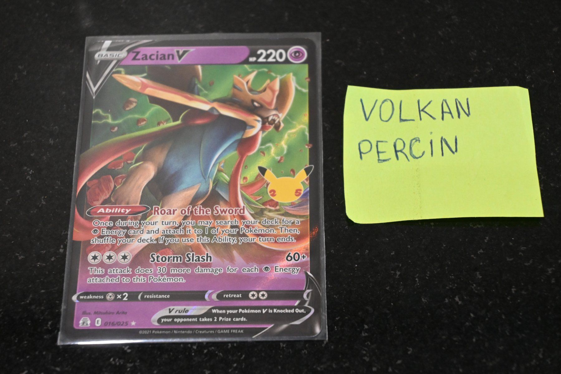 Pokémon Carte collezionabili: Zacian V #16 Pokemon Celebrations – Nuovo (secondo la descrizione) da Aigle venduto da PSAPOKEVOVO