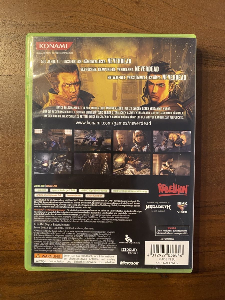 Microsoft Spiele: NeverDead für Xbox 360 – Gebraucht aus Thunstetten von Virus_33 2