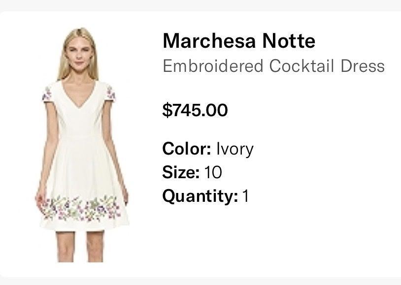 Vestiti: Kleid von Marchesa Notte Gr. L – Usato da Kilchberg ZH venduto da Lisavivienne 9