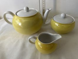 Gelbes Langenthal Tee-Service, 3-teilig. Sehr guter Zustand!