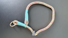 AniOne Zugstopp-Halsband aus Tau, bunt/türkis