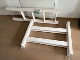 FLEXA Classic Betteserhöhung / Halbhohes Bett Set – Weiss