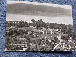 Cudrefin,VD,Flug-Foto,1938,Dorf,Geschäfte,See,Avenches