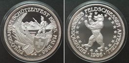 APPENZELL 50 Franken 1986 SCHÜTZENTALER Silber PP