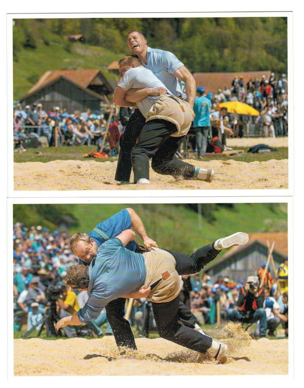 Cartoline postali: 2 AK Schwingfest Boltigen 2015 – Usato da Zürich venduto da tol_b7c7