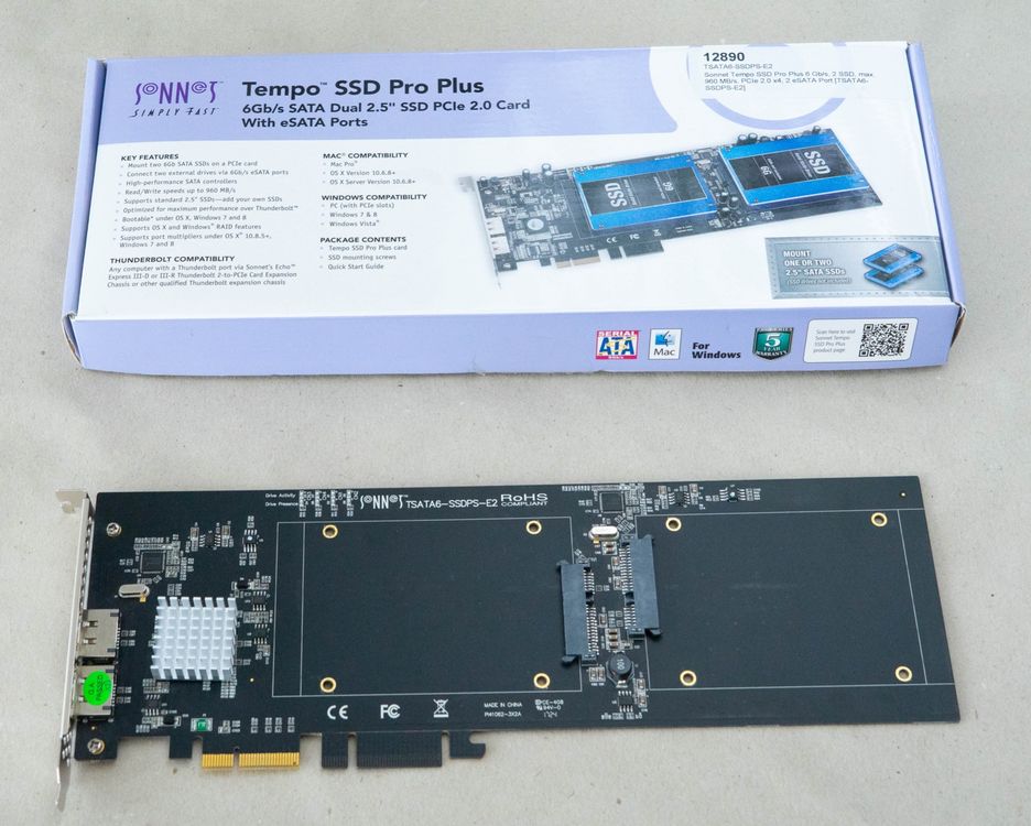 Carte SATA, carte d'extension 4 ports SATA 3.0 avec 4 câbles SATA