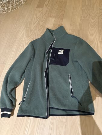 Kari Traa Fleecejacke gruen mit Reissverschluss Damen
