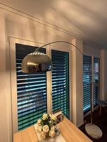 Bogenlampe mit Marmorfuss  Chrom, neuwertig
