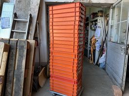 %24 Stk orange Rako Kunststoff-Kisten 40x60x6cm