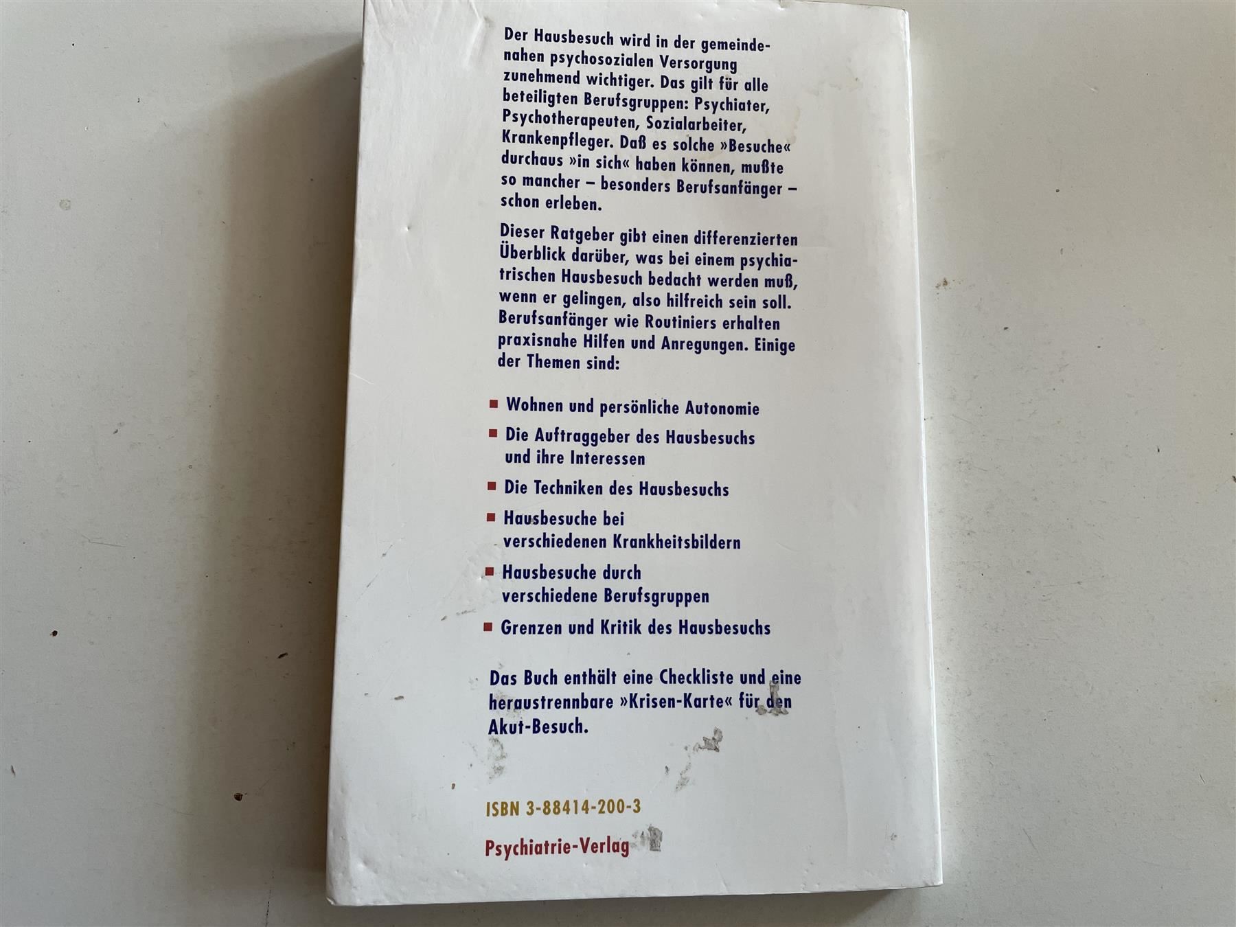 Libri: Der psychiatrische Hausbesuch - Hilfe oder Überfall? – Usato da St. Gallen venduto da elk2020 6