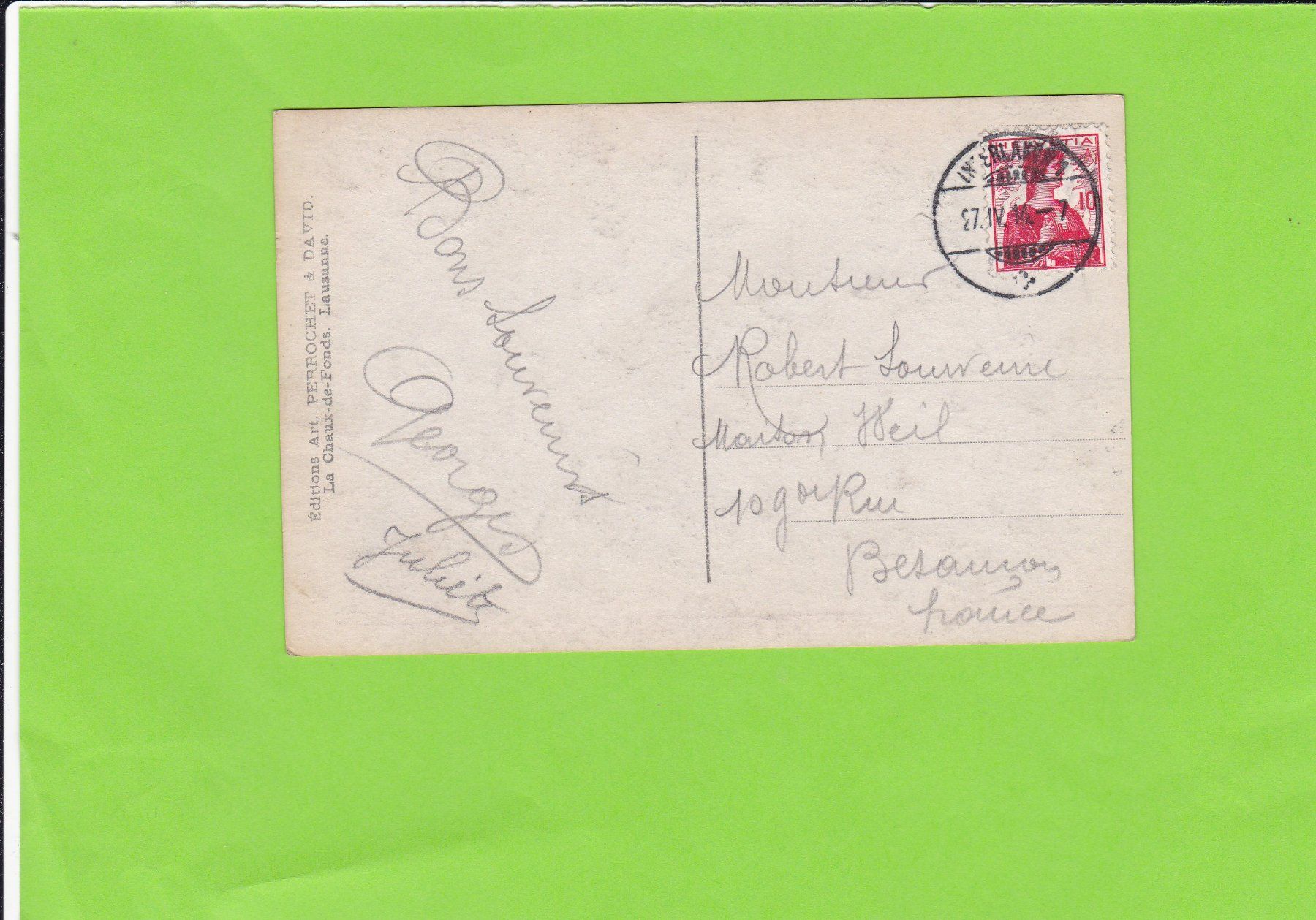 Cartoline postali: Lütschine Jungfrau – Usato da St. Peterzell venduto da neckertal 1