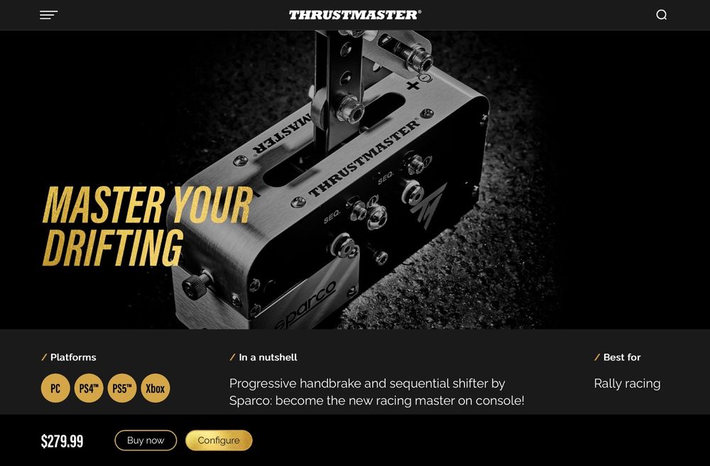 Thrustmaster TSS Handbrake/Shifter Sparco Mod (Brand New