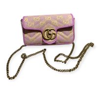 GUCCI – Super Mini GG Marmont Canvas Crossbody Bag (Neu)