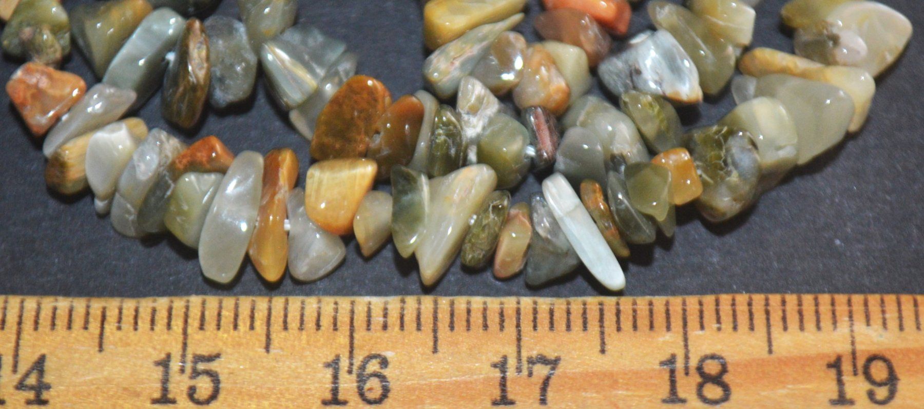 Minerali & Pietre curative: Stein Perlen Strang L-4998 – Chrysoberyll Chips 44cm – Nuovo e nell'imballaggio originale da Goldiwil (Thun) venduto da han_v5b7 4