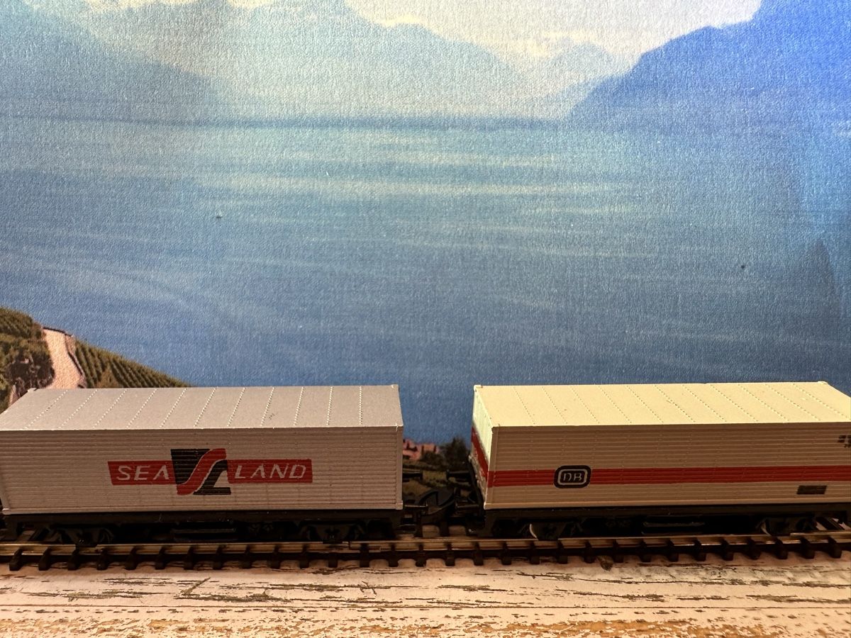 Märklin Modellini di ferrovie: Märklin 8821 DB BR 221 Containerzug – Usato da Lupsingen venduto da New-Haven 2