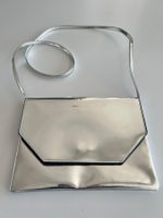 Umhängetasche Clutch silber klein