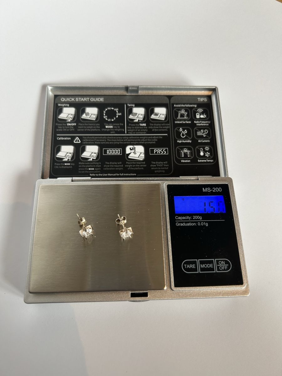 Orecchini pendenti & Orecchini a lobo: Silber Stern Ohrringe mit CZ – Usato da Bern venduto da Ilikebluegems 4