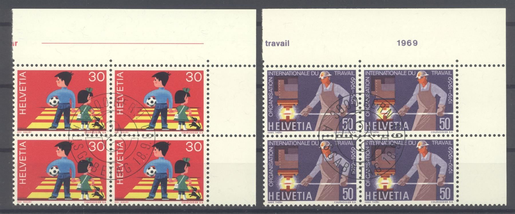 Tutti i francobolli: 1969, Viererblöcke, ET – Usato da Willisau venduto da Vollstempel