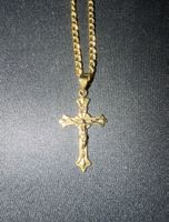 Collier croix doré 