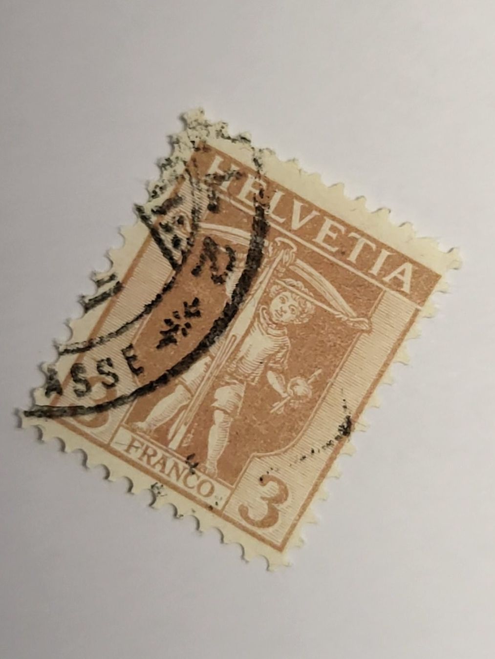 Alle Briefmarken: (818) Tellknabe 1909 mit Stempel – Gebraucht aus Schwarzhäusern von Inot3 1