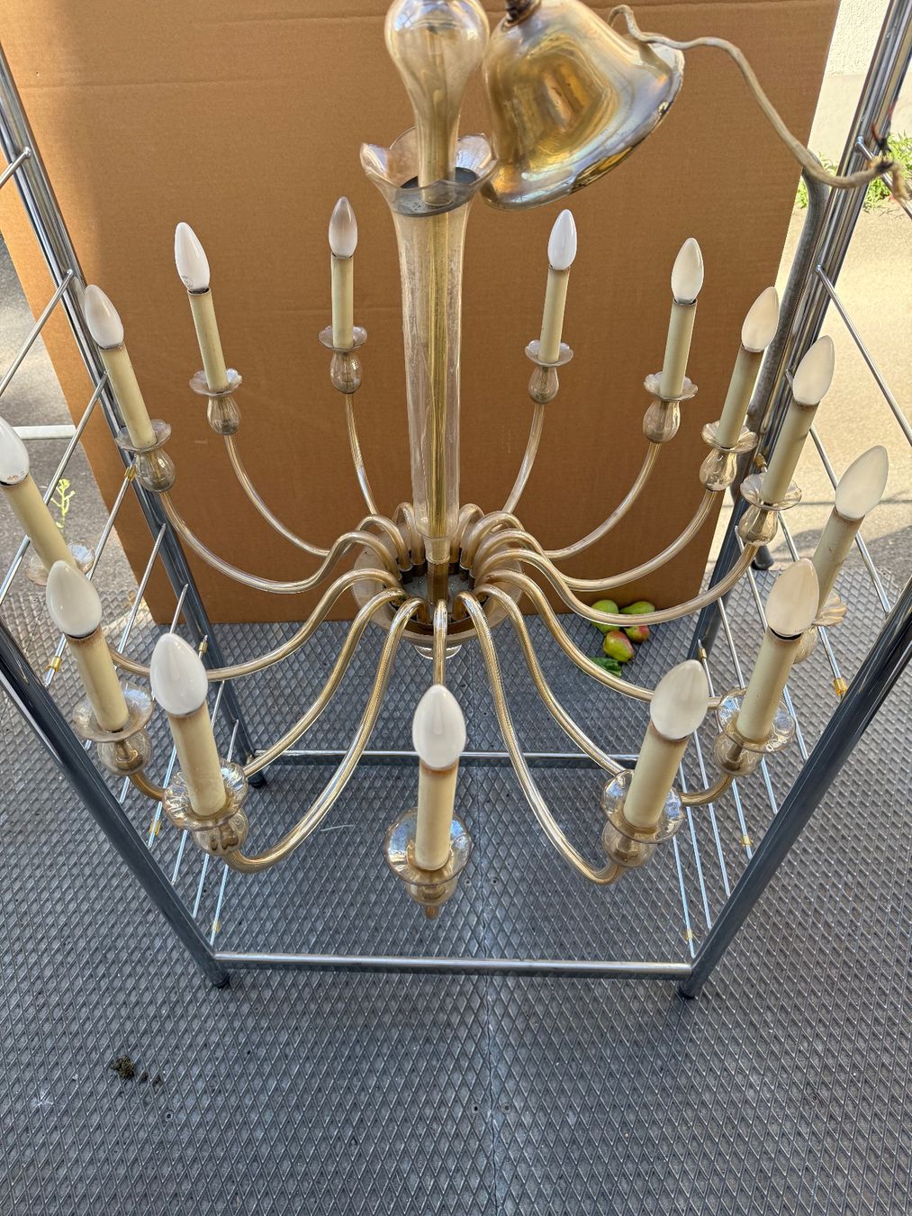 Murano Lampes: Murano Leuchter 15 armig um 1960 – D'occasion à Bretzwil par neuguinea 6