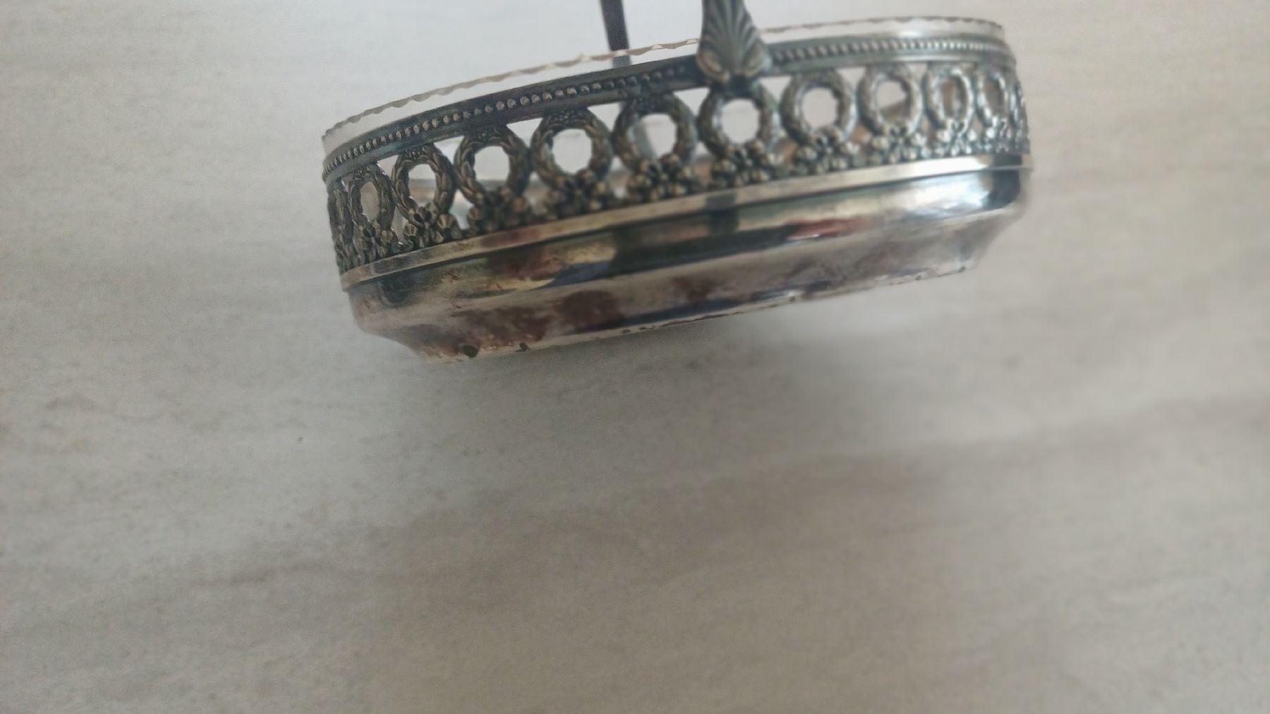Coupes: Silber Schale mit Glaseinsatz  – D'occasion à Flawil par Naphtali 2
