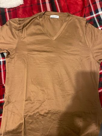 T-shirt Gran Sasso M L 50 100% Feinste Baumwolle Tabak - NEU