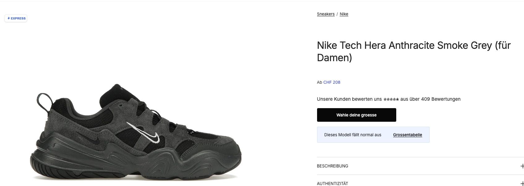 Nike Scarpe da uomo: Baskets Nike Tech Hera noires – COMME NEUVES – EU 41 – Usato da Genève venduto da shopjanru 1