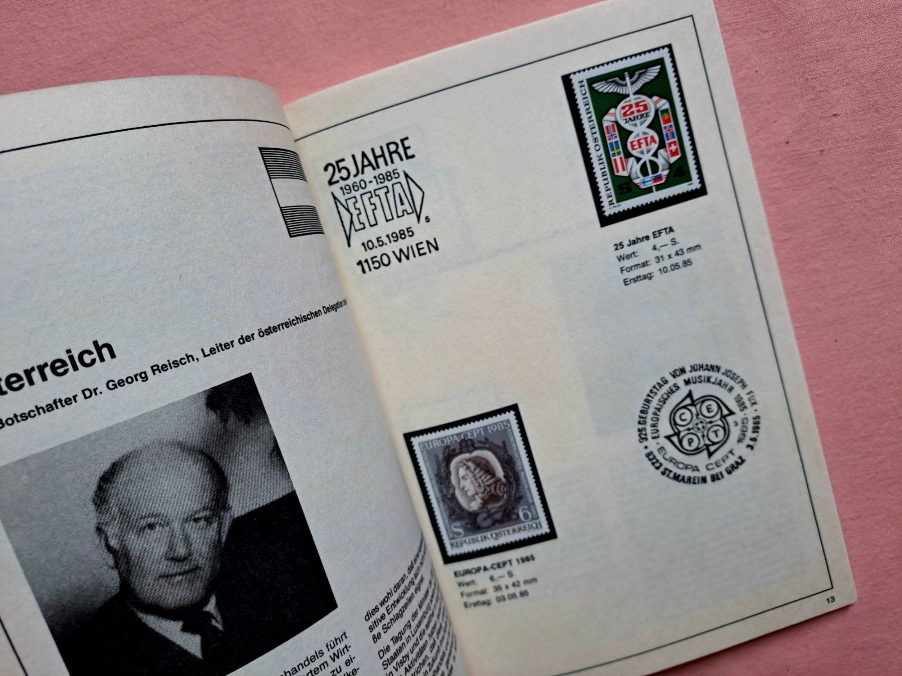 Tutti i francobolli: Jubiläumsbroschüre 25 Jahre EFTA 1985 numeriert – Nuovo (secondo la descrizione) da Ostermundigen venduto da pedru8 2