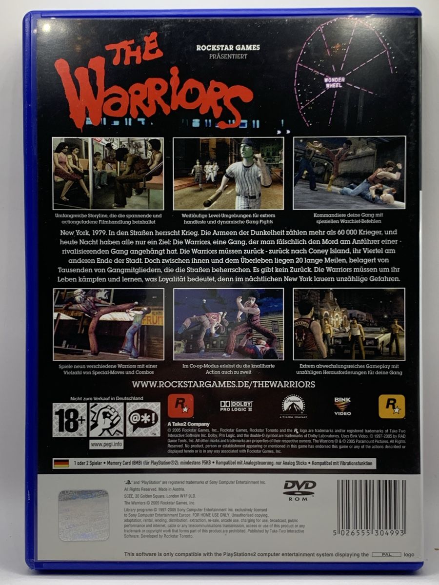Sony Giochi: The Warriors - PS2 - Top Zustand – Usato da Ostermundigen venduto da RG-Collector 1