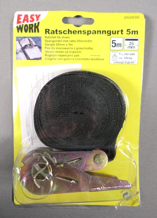Spanngurt mit Ratsche 5m - Easy Work (Neu (gemäss Beschreibung)) in ...