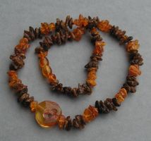 ♥ UNISEX / KURZE KETTE / Baltischer Bernstein ♥