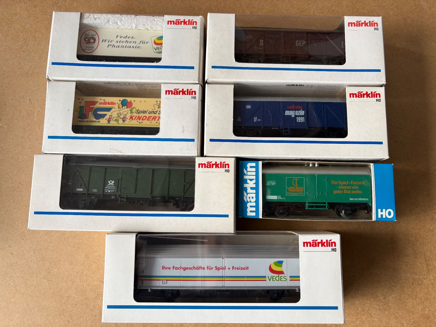 Märklin Modellini di ferrovie: 6x Marklin Guterwagen – Nuovo e nell'imballaggio originale da Hauterive NE venduto da eriamch