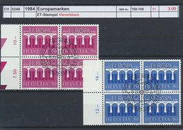 1984 "Europamarken", Viererblock, ET - Stempel