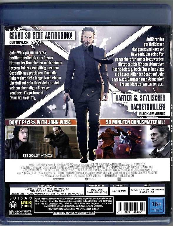 Alle DVDs: John Wick - Blu-ray Film – Gebraucht aus Dörflingen von Super-Bob 1