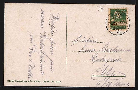Cartoline postali: Arbon, Ortspanorama mit Kaimauer ud Kirc – Usato da Berlin venduto da bartko-reher 1