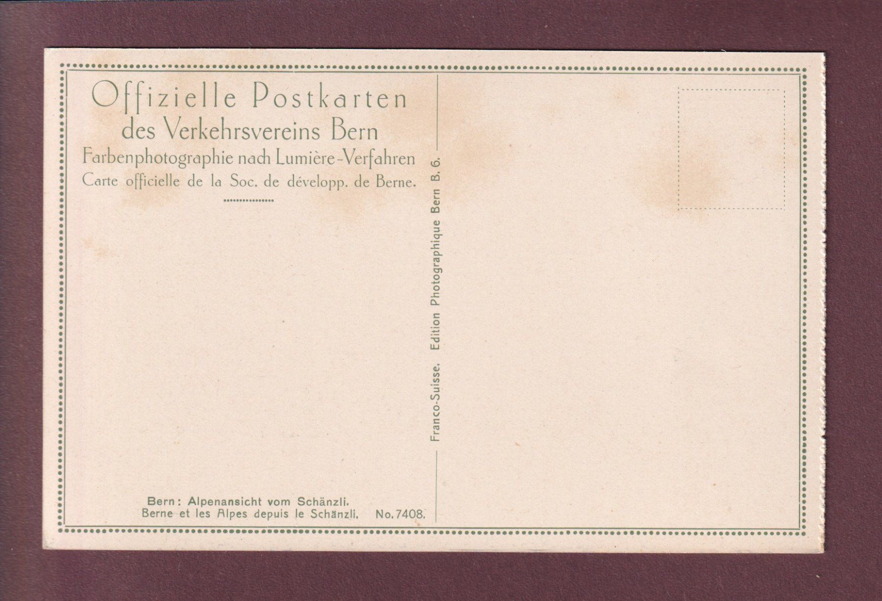 Cartoline postali: BERN vom Schänzli – Usato da Pully venduto da nicecards 1
