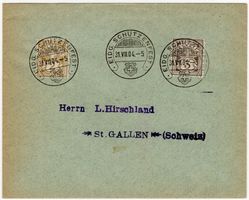 2 + 3 Rp. Wertziffer mit Vollstempel EIDG. SCHÜTZENFEST 1904