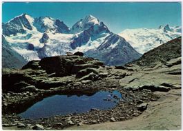 Fuorcla Suriej - Blick auf Piz Bernina + Piz Roseg