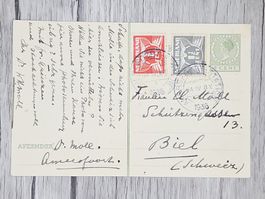 CL14 Carte Postale + Timbre Pays-Bas 1938