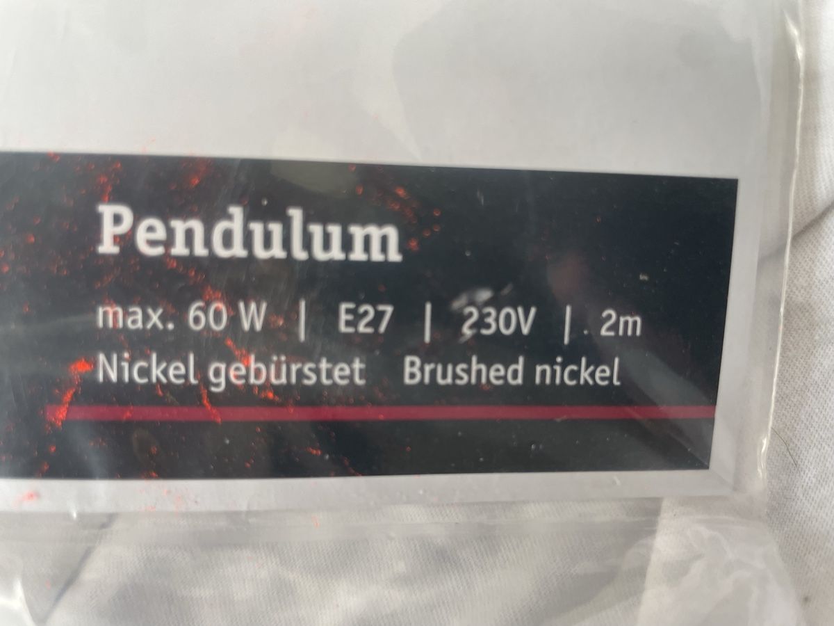 Paulmann Lampadari & plafoniere: Neue Deckenlampe max. 60W Pendulum – Nuovo e nell'imballaggio originale da Nidau venduto da Beritundpan 2