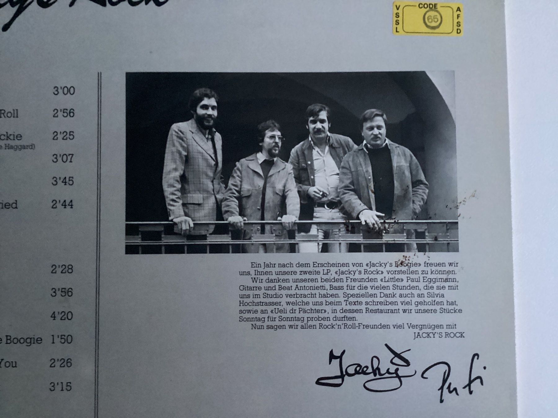 Dischi in vinile: Jacky’s Rock LP (Backcover schmutzig) – Usato da Gutenswil venduto da Hamzian 1