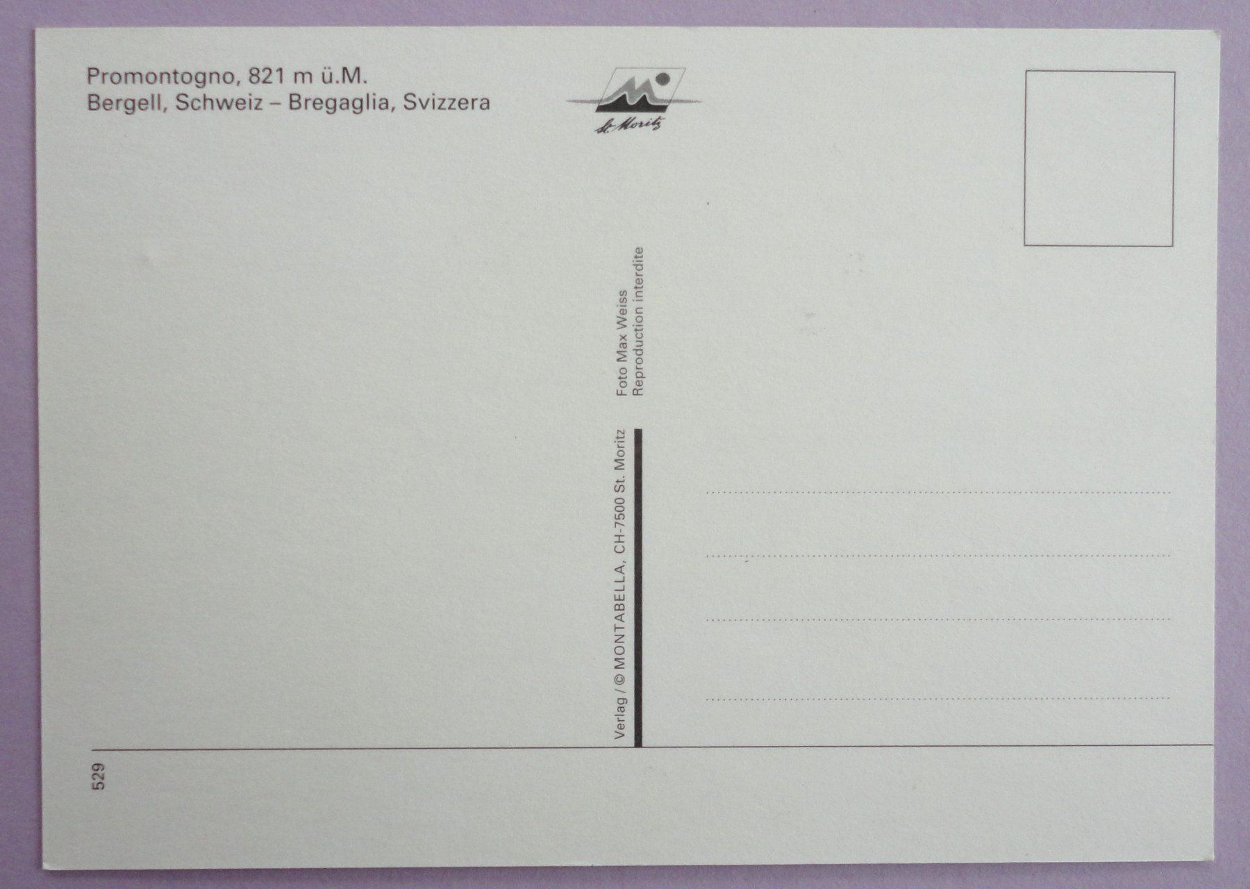Cartoline postali: Promontogno 821 m ü.M. – Usato da Fétigny venduto da Billy2miny 1