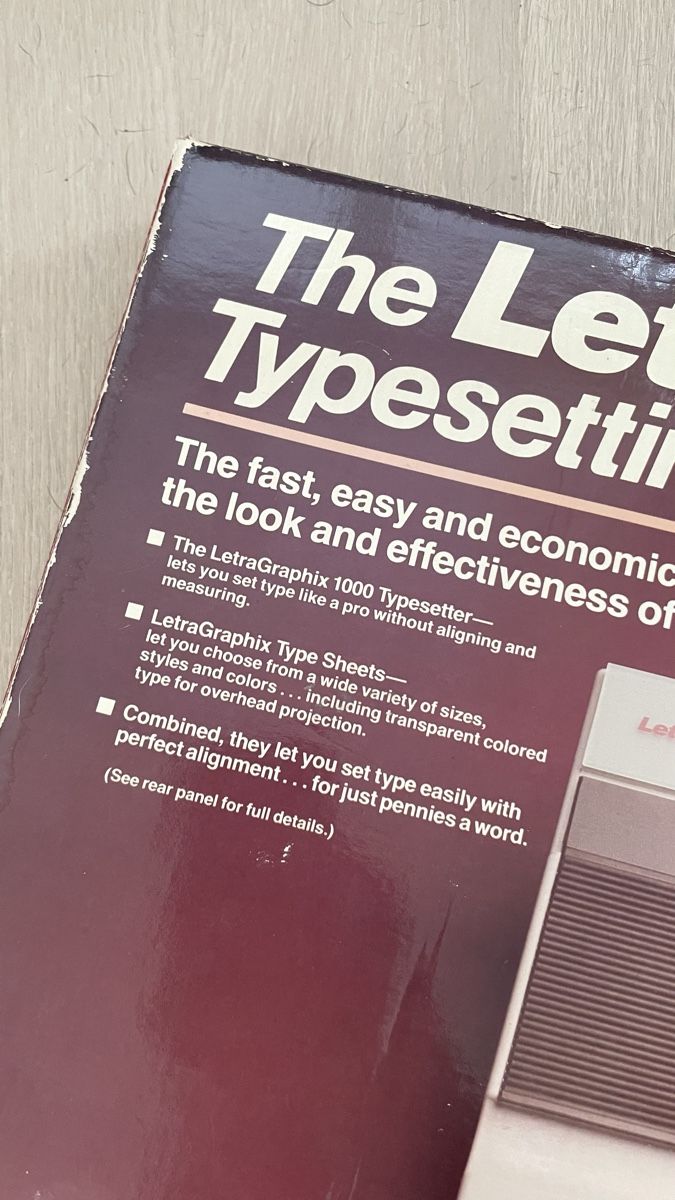 Schreibmaschinen: LetraGraphix Schriftsetzungsystem, Typesetting – Gebraucht aus Zürich von BaharB 2