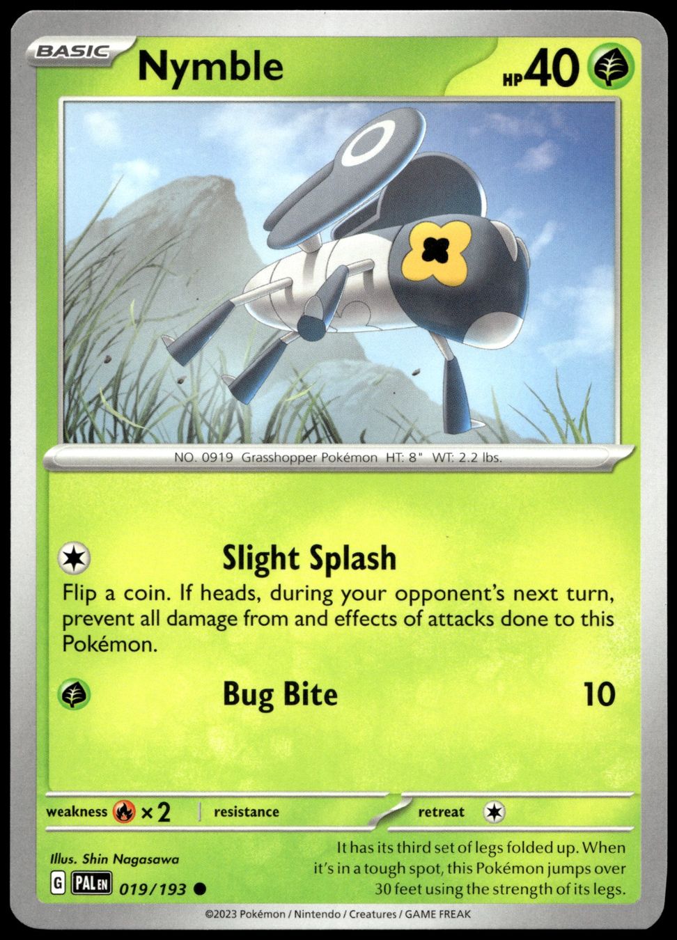 Pokémon Carte collezionabili: Pokémon Nymble 019/193   SV02 Paldea Evolved – Usato da Le Mouret venduto da PokemonCards_CH