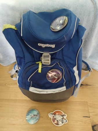 Ergobag Schulrucksack mit Kletties, gebraucht