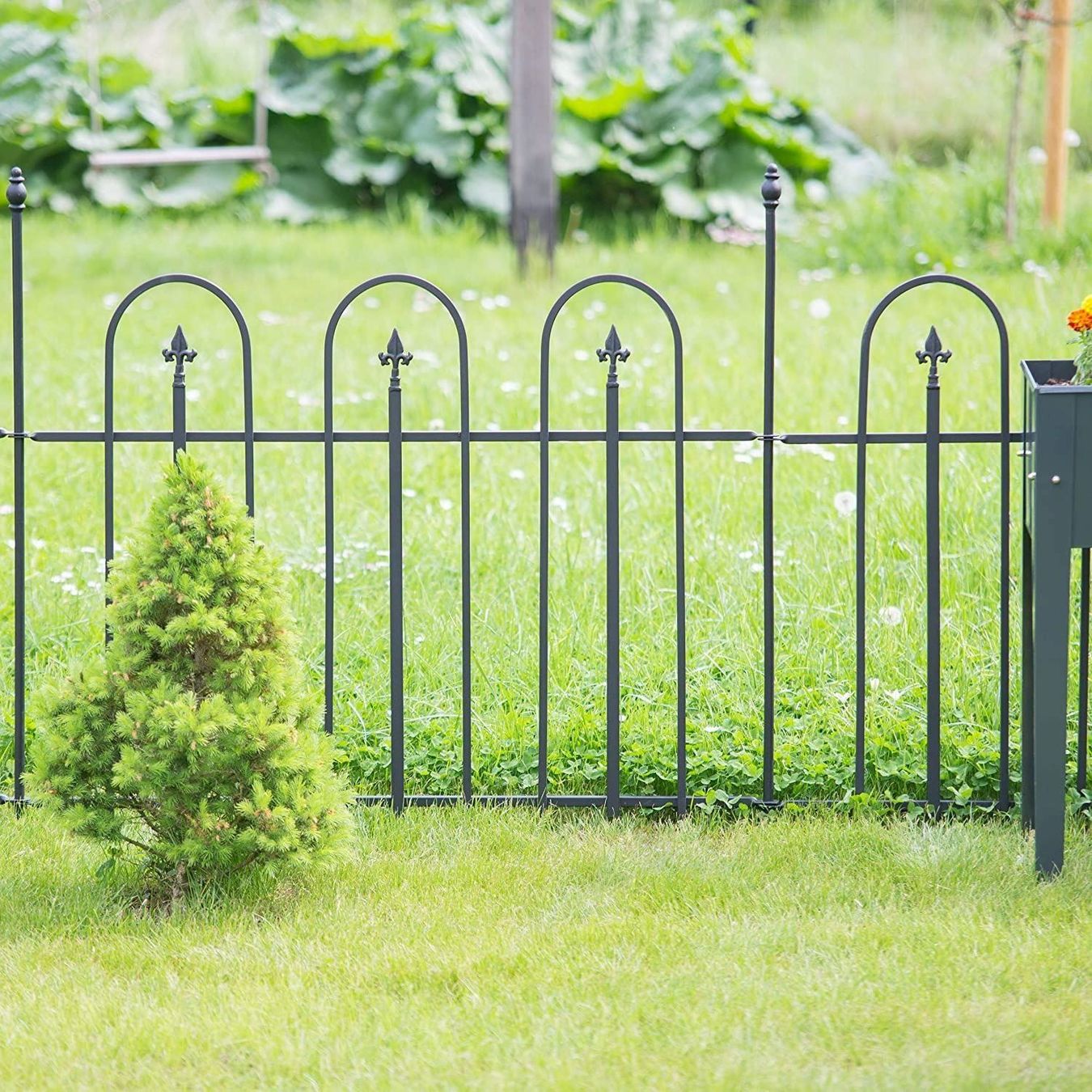 Sonstiges: Gartenzaun Metall 4er Set Schwarz – Neu und originalverpackt aus Bottighofen von zaap 3