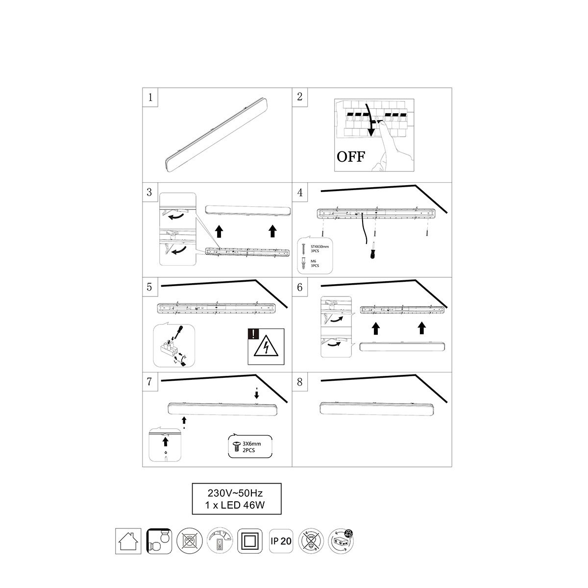 Kronleuchter & Deckenlampen: LED Deckenleuchte, Flach, 120 cm x 17 cm – Neu (gemäss Beschreibung) aus Kreuzlingen von Smart-Light 5