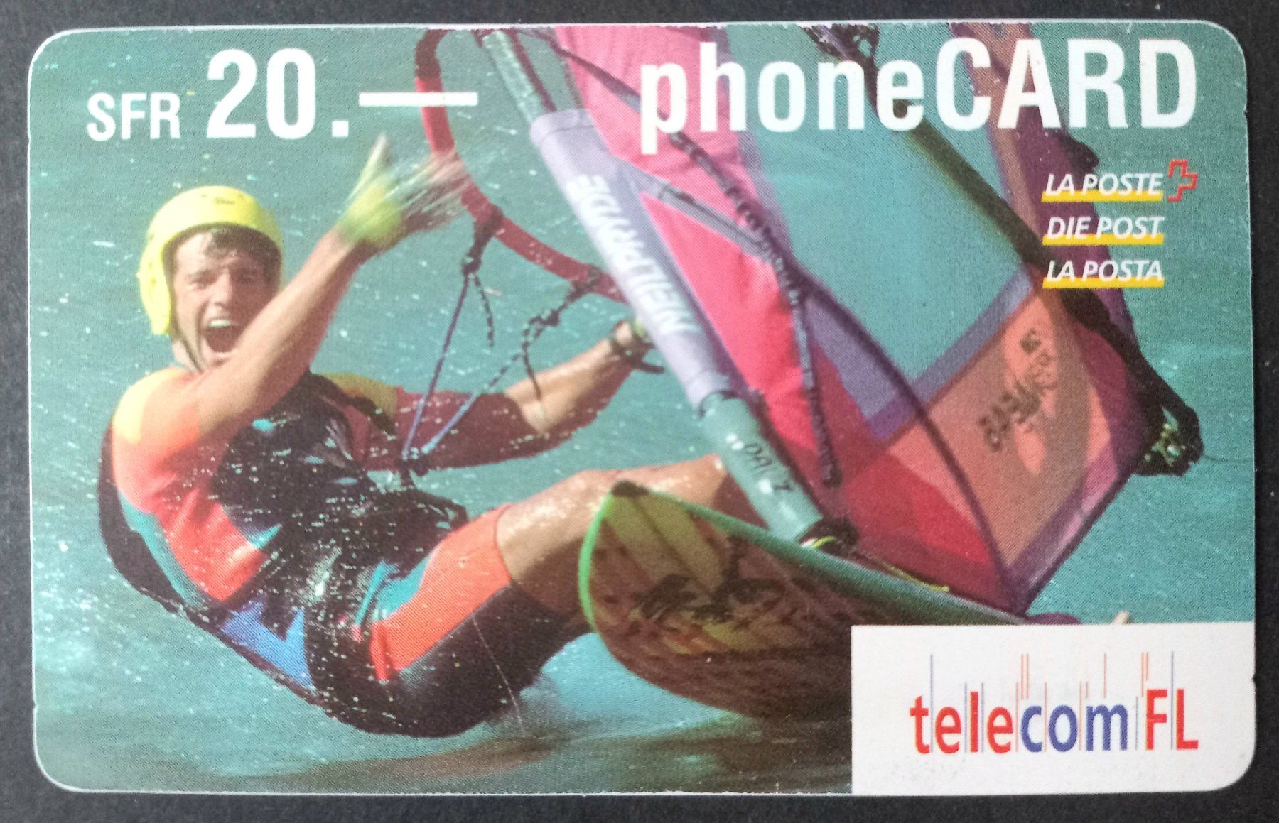 Schede telefoniche: Taxcard - Phonecard - Windsurfen - FL – Usato da Niederuzwil venduto da lubimaja