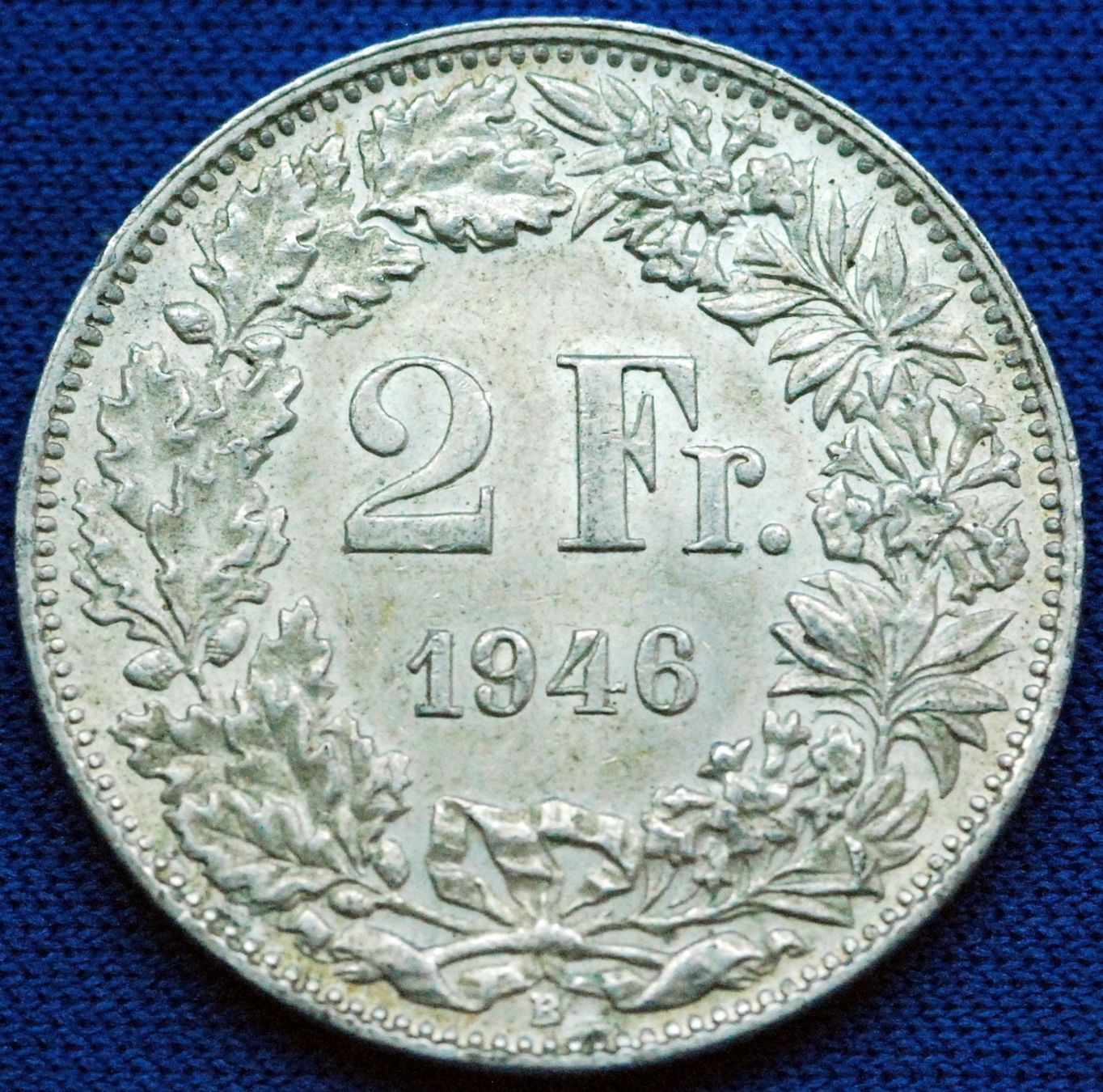 Alle Münzen: Silberner 2.- 1946 / Prägefehler, "Einhorn" – Gebraucht aus Mühlethal von sowato 4